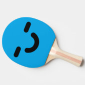 Raquette De Ping Pong Visage Satisfait Bleu (Côté)