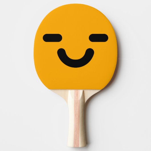 Raquette De Ping Pong Visage Satisfait Orange (Devant)