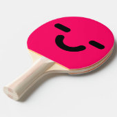 Raquette De Ping Pong Visage Satisfait Rose (Devant Angle)
