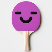 Raquette De Ping Pong Visage Satisfait Violet (Dos)