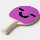 Raquette De Ping Pong Visage Satisfait Violet (Devant Angle)