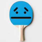 Raquette De Ping Pong Visage Vide Bleu Triste (Dos)