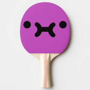 Raquette De Ping Pong Visage Violet Boudeur Mignon