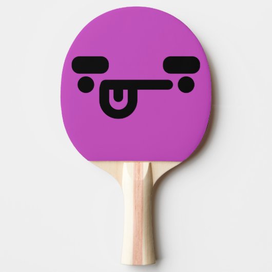 Raquette De Ping Pong Visage Violet Confus Vilain  (Devant)