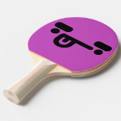 Raquette De Ping Pong Visage Violet Confus Vilain  (Devant Angle)