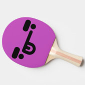 Raquette De Ping Pong Visage Violet Confus Vilain  (Côté)