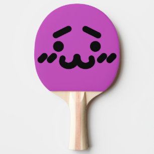 Raquette De Ping Pong Visage Violet Mignon Gêné