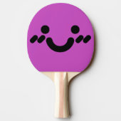 Raquette De Ping Pong Visage Violet Timide Mignon (Dos)
