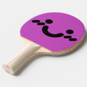 Raquette De Ping Pong Visage Violet Timide Mignon (Devant Angle)