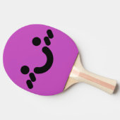Raquette De Ping Pong Visage Violet Timide Mignon (Côté)