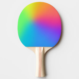 Raquette De Ping Pong Vivid Rainbow Ombre fête d'anniversaire