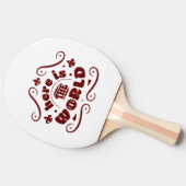 Raquette De Ping Pong Voici le monde (Côté)