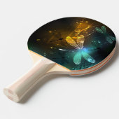 Raquette De Ping Pong Vol de libellule verte lumineuse (Devant Angle)