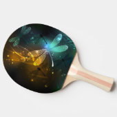 Raquette De Ping Pong Vol de libellule verte lumineuse (Côté)