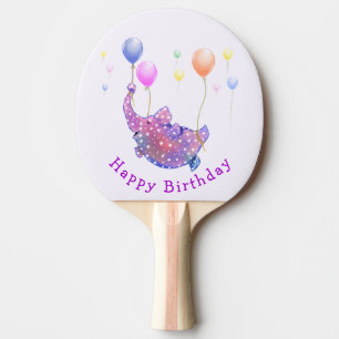 Raquette De Ping Pong Voler Elephant drôle Anniversaire Ping Pong Paddle