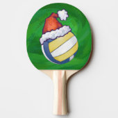 Raquette De Ping Pong Volley-ball Casquette de Noël (Dos)