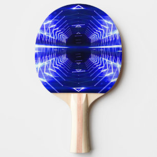 Raquette De Ping Pong Vortex Graphique Moderne, Bleu -