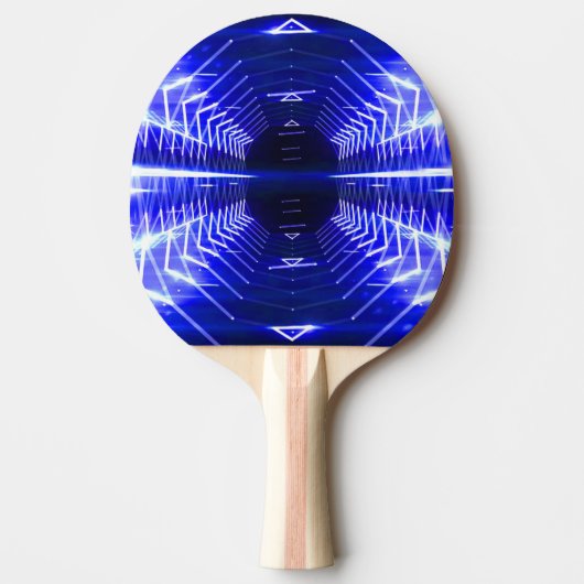 Raquette De Ping Pong Vortex Graphique Moderne, Bleu - (Devant)