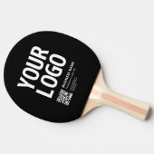 Raquette De Ping Pong Votre logo avec QR code et texte modifiables (Côté)