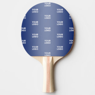 Raquette De Ping Pong Votre logo simple répétitif Dégradé bleu