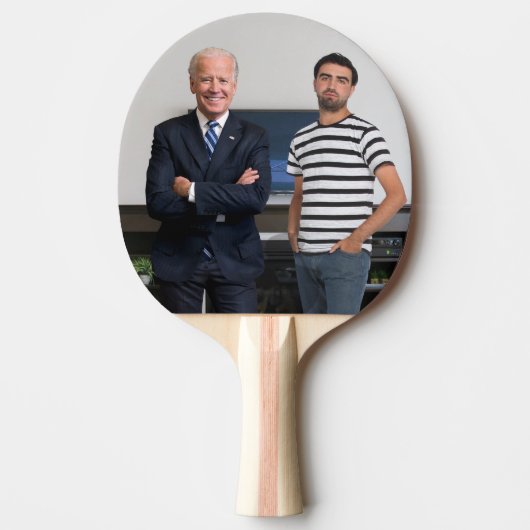 Raquette De Ping Pong Vous avez rencontré le président Joe Biden | Ajout (Devant)