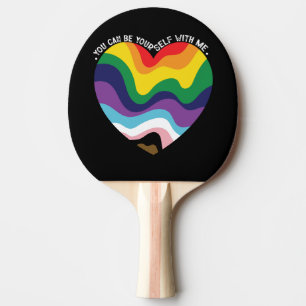 Raquette De Ping Pong Vous pouvez être vous-même avec moi LGBT Transgenr
