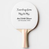 Raquette De Ping Pong Voyager douche nuptiale ajouter nom date de manque (Dos)