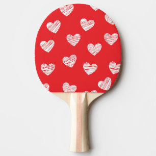 Raquette De Ping Pong Vriendschap, liefde Valentijnsdag met hartjes