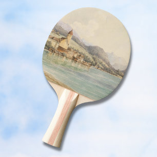 Raquette De Ping Pong Vue de St. Wolfgang sur le lac Wolfgang Carl Lafit