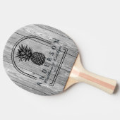 Raquette De Ping Pong Weathered Dark Gray Pineapple Wedding Arch & Name (Côté)