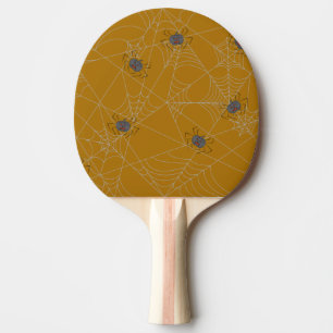 Raquette De Ping Pong Web et citrouilles d'araignées d'Halloween