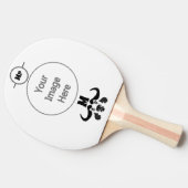 Raquette De Ping Pong Whimsical Cape Buffalo, en encre noire (Côté)