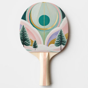 Raquette De Ping Pong Whimsical Winter Dreamscape