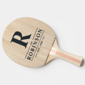 Raquette De Ping Pong White Pine Family Name & Initial (Côté)