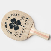 Raquette De Ping Pong White Pine Irish Lucky Clover Wedding Crest (Côté)