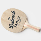 Raquette De Ping Pong White Pine Retro Family Name & Year (Côté)