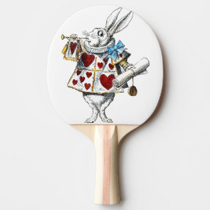 Raquette De Ping Pong White Rabbit Alice Wonderland Hearts