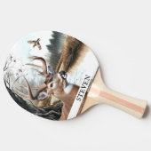 Raquette De Ping Pong White Tail Deer Nature Scene Mallard (Côté)