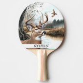 Raquette De Ping Pong White Tail Deer Nature Scene Mallard (Devant)