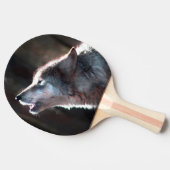 Raquette De Ping Pong Wolf Howling Loup solitaire (Côté)