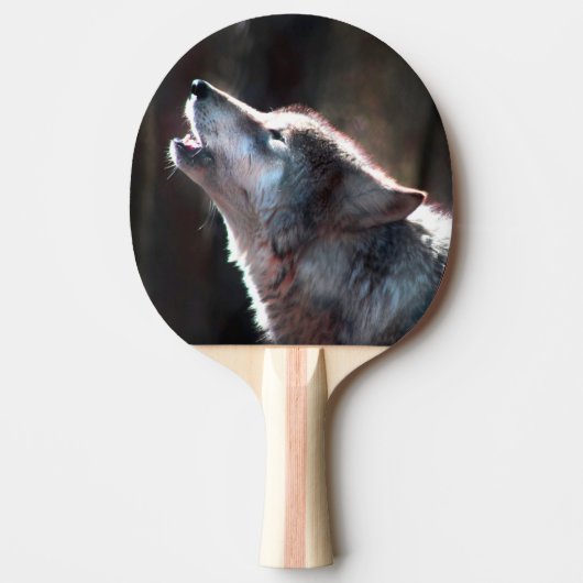 Raquette De Ping Pong Wolf Howling Loup solitaire (Devant)