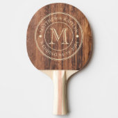 Raquette De Ping Pong Worn Cutting Board Wedding Monogram (Devant)
