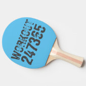 Raquette De Ping Pong Worn out and scratched text Workout 247365 blue (Côté)