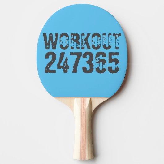 Raquette De Ping Pong Worn out and scratched text Workout 247365 blue (Devant)