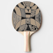 Raquette De Ping Pong "Yappy Chien tan" Ping Paddle Abstrait (Devant)