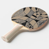 Raquette De Ping Pong "Yappy Chien tan" Ping Paddle Abstrait (Devant Angle)