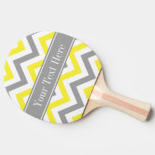 Raquette De Ping Pong Yellow Dk Gray White LG Chevron Gray Nom Monogram (Côté)