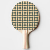 Raquette De Ping Pong Yellow Green Checker Diamond Pattern (Dos)