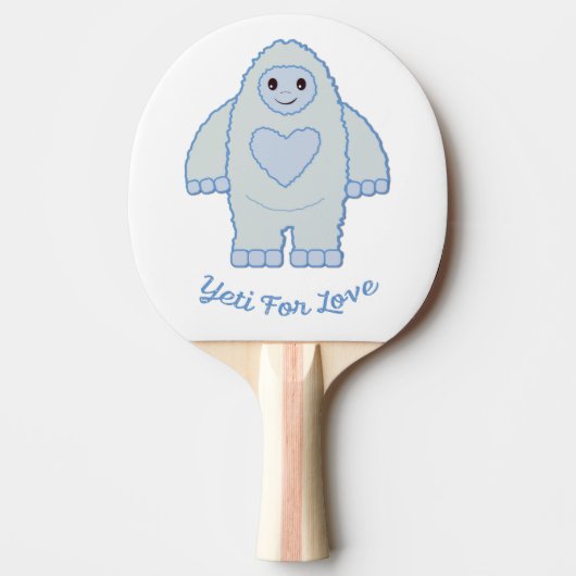 Raquette De Ping Pong Yeti pour l'amour (Devant)
