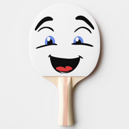 RAQUETTE DE PING PONG YEUX BLEU (Devant)